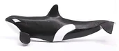 Figurki dla dzieci - SCHLEICH ORKA OCEANICZNA CZARNO-BIAŁA WILD LIFE FIGURKA RĘCZNIE MALOWANA - miniaturka - grafika 1