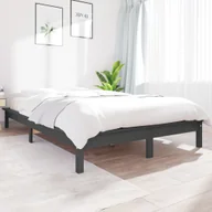 Łóżka - Łóżko z litego drewna sosna szara 180x200 cm - miniaturka - grafika 1