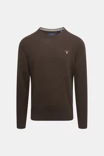 Swetry męskie - GANT Wełniany sweter - Brązowy ciemny - Mężczyzna - M (M) - 86,211,280 - grafika 1