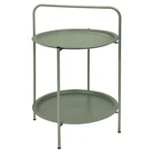 Stoły ogrodowe - ProGarden Stolik ogrodowy z dwoma tacami, 50x66 cm, matowa zieleń - miniaturka - grafika 1