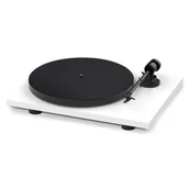Gramofony - Pro-Ject E1 - Gramofon z wkładką OM5e Biały - miniaturka - grafika 1