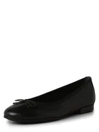 Baleriny - Tamaris - Damskie baleriny ze skóry, czarny - miniaturka - grafika 1