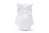 Figurki dekoracyjne - Figurka Sowa ULUL biały, 7x6x11, 100% ceramika - miniaturka - grafika 1