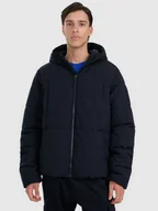 Kurtki męskie - 4F Kurtka puchowa z wypełnieniem syntetycznym męska - czarna 3XL - miniaturka - grafika 1