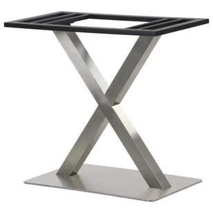 Podwójna podstawa stołu/stolika SH-3007-1/S, stal nierdzewna szczotkowana, wymiary 70x40x72,5 cm - do hotelu, restauracji ,baru, biura - Meble modułowe i akcesoria - miniaturka - grafika 1