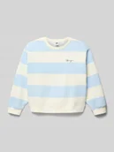 Bluzy dla dziewczynek - Bluza z wyhaftowanym logo model ‘LITTLE THINGS CREW’ - miniaturka - grafika 1