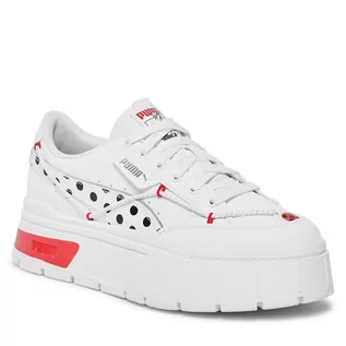 Buty dla dziewczynek - Sneakersy Puma Mayze Stack Miraculous Jr 393906 02 Puma White-Puma Red - grafika 1