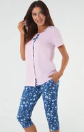 Piżamy damskie - Bawełniana piżama damska różowo-niebieska Lady, Kolor różowo-niebieski, Rozmiar S, Italian Fashion - Primodo.com - miniaturka - grafika 1