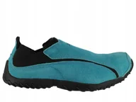 Półbuty damskie - Campus Półbuty damskie Trainers Lady niebieskie skórzane wsuwane 42 - miniaturka - grafika 1
