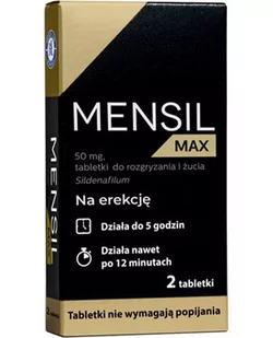 Hasco-Lek Mensil MAX 50 mg x 2 tabl do żucia - Potencja i libido - miniaturka - grafika 2