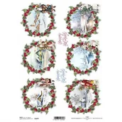 Decoupage - Papier ryżowy ITD A4 R1474 Świąteczne Obrazki - miniaturka - grafika 1