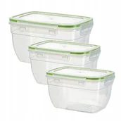 Pojemniki kuchenne - 43207 Zestaw komplet 3 pojemników na żywność Gusto wysokie AMBITION - miniaturka - grafika 1