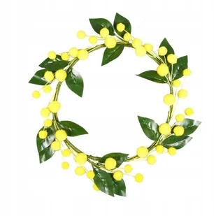 Wieniec wiosenny z kuleczkami Wielkanoc Żółty 20cm - Wielkanoc - miniaturka - grafika 1