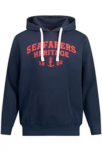 JP 1880 Męska bluza z kapturem, duże rozmiary, duże rozmiary, rozmiar L-8XL, bluza z kapturem, nadruk 812249, Matowy niebieski, XL - Bluzy męskie - miniaturka - grafika 1