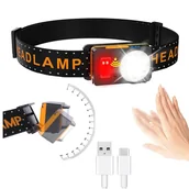 Latarki - Latarka czołowa Meilong SL-11 czarno-pomarańczowa - miniaturka - grafika 1