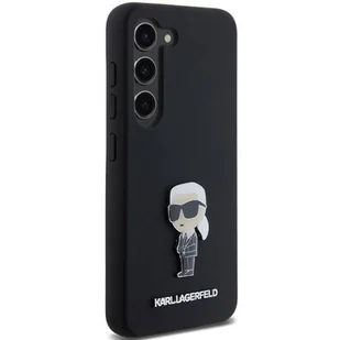 Karl Lagerfeld KLHCS23MSMHKNPK S23+ S916 czarny/black Silicone Ikonik Metal Pin - Etui i futerały do telefonów - miniaturka - grafika 9