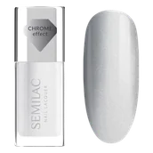 Lakiery hybrydowe - Semilac Lakier klasyczny Nail Laquer, 115 Silver Chrome - miniaturka - grafika 1