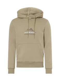 Jack & Jones Męski sweter z kapturem Jcolima Mężczyźni Bawełna zielony jednolity, M - Swetry męskie - miniaturka - grafika 1