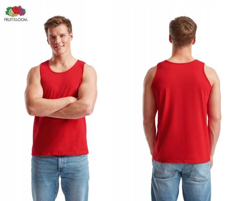 Koszulka na ramiączka ATHLETIC Tank Top FRUIT of The Loom CZERWONA Rozm: XL