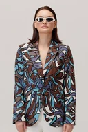 Marynarki i żakiety damskie - Żakiet w roślinne wzory Faber wielokolorowy - miniaturka - grafika 1