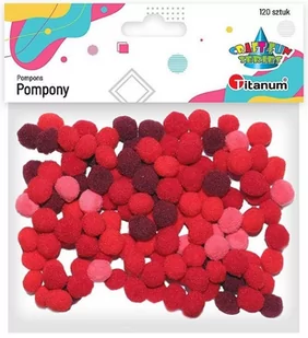 TITANUM Pompony TITANUM czerwone mix op.120 282921 - Dekoratorstwo - miniaturka - grafika 1