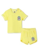 Kaftaniki dla niemowląt - Timberland 2-częściowy zestaw w kolorze żółtym - miniaturka - grafika 1