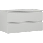 Szafki łazienkowe - Mexen Orio szafka łazienkowa podumywalkowa 90 cm z blatem, 2 szuflady, szara mat - 91A10-09047-2-BFFC62 - miniaturka - grafika 1