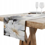 Obrusy i serwetki - BIEŻNIK OBRUS NA STÓŁ MATOWY GŁADKI 40x140 PASTELOWA MAGNOLIA KWIAT 006 - miniaturka - grafika 1