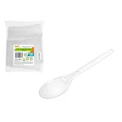 Naczynia i sztućce jednorazowe - Łyżeczki Simple Solution wielokrotnego użytku 100 sztuk transparentny - miniaturka - grafika 1