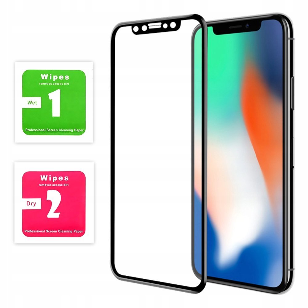 SZKŁO HARTOWANE 3D PEŁNE OCHRONNE SOFT EDGES SZYBKA do IPHONE X XS 11 PRO