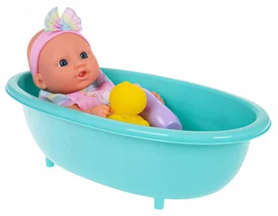 LALKA niemowlę BOBAS LALA dla dziecka wanienka akcesoria - Lalki dla dziewczynek - miniaturka - grafika 1