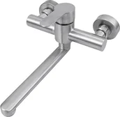 Baterie kuchenne - Bateria kuchenna ścienna Obrotowa wylewka Bateria zlewozmywakowa Bateria jednouchwytowa Bateria kuchenna ze stali nierdzewnej - miniaturka - grafika 1