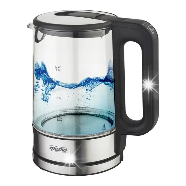 MS 1301 black Czajnik szklany 1,7 L z regulacją temp.
