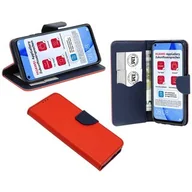 Portfele - Etui książkowe "Fancy" kompatybilne z HUAWEI P40 LITE Etui na telefon Etui portfelowe Pokrowiec ochronny z funkcją podstawki, miejsce na kartę czerwono-niebieski - miniaturka - grafika 1
