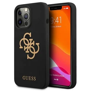 Guess GUHCP13LLS4GGBK iPhone 13 Pro / 13 6,1" czarny/black hard case Silicone 4G Logo GUE001731-0 - Etui i futerały do telefonów - miniaturka - grafika 1
