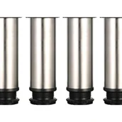 Zawiasy, okucia i inne akcesoria - x 150mm Regulowane Nogi Wysokości, Nogi Stołowe, Nogi Meblowe, Szczotkowana Stal Nierdzewna, Regulowana Wysokość 0-15mm - miniaturka - grafika 1