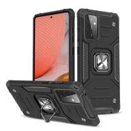 Etui i futerały do telefonów - Wozinsky Ring Armor pancerne hybrydowe etui pokrowiec + magnetyczny uchwyt Samsung Galaxy A72 4G czarny - miniaturka - grafika 1