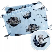 Ochraniacze do łóżeczka - OCHRANIACZ NA SZCZEBELKI ŁÓŻECZKA MIĘKKI PUSZYSTY 180x30 cm BAWEŁNA BabyU - miniaturka - grafika 1