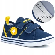 Buty dla dziewczynek - Axim trampki dziecięce niebieski rozmiar 23 - miniaturka - grafika 1