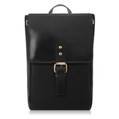 Plecaki - Plecak vintage PAOLO PERUZZI SI-04-BL czarny - miniaturka - grafika 1