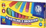 Masy plastyczne - Plastelina z brokatem. 12 kolorów - miniaturka - grafika 1