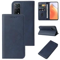 Etui i futerały do telefonów - Do skórzanego etui na telefon Xiaomi Mi 10T Pro / Mi 10T 5G z magnetycznym zamknięciem Niebieski - miniaturka - grafika 1