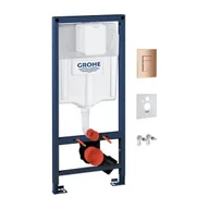 Stelaże i zestawy podtynkowe do WC - GROHE RAPIDSET CP RAPID podtynkowy zestaw WC 4w1, przycisk: MIEDŹ - miniaturka - grafika 1