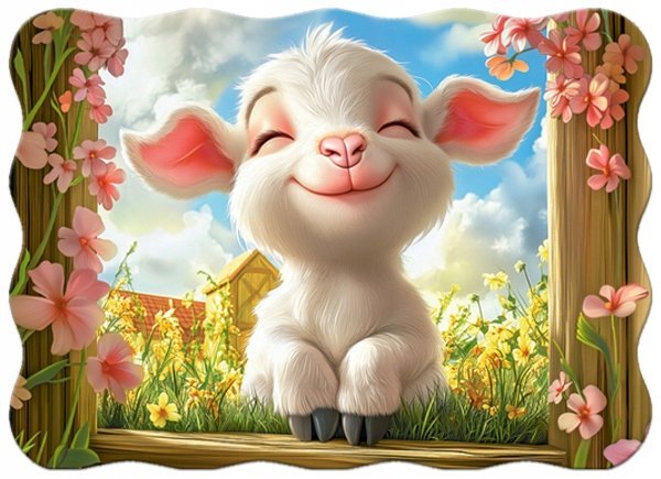 Puzzle 30 Układanka Wieś Farma Zagroda Zwierzęta Ładna Koza Kózka 5+ Castor