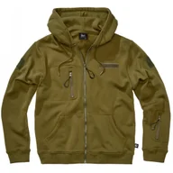 Bluzy męskie - Bluza rozpinana z kapturem Brandit Tactical Sweat Jacket - Oliwkowa L [L] - miniaturka - grafika 1
