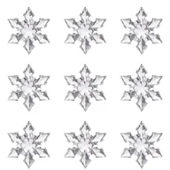 Bombki - Kryształki 9 szt. przezroczyste bombki choinkowe śnieżynki - miniaturka - grafika 1