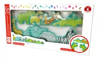 Puzzle - HaPe Puzzle obustronne Zwierzątka i alfabet 26 elementów, 77 x 1,2 x 16,5 cm - miniaturka - grafika 1