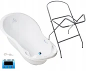 Wanienki dla dzieci - WANNA DLA DZIECKA TEGA "ZESTAW 4w1" WANIENKA DUŻA TERMOMETR KOREK STOJAK - miniaturka - grafika 1