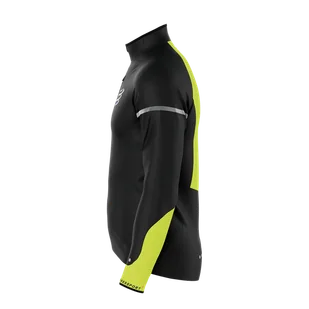 COMPRESSPORT Kurtka biegowa męska HURRICANE WINDPROOF JACKET FLASH black/fluo - Kurtki męskie - miniaturka - grafika 9