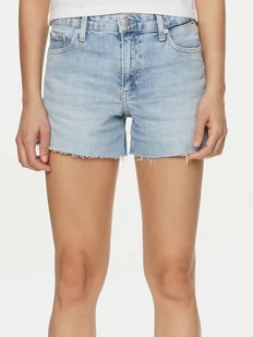 Calvin Klein Jeans Szorty jeansowe J20J222809 Niebieski Regular Fit - Spodnie sportowe damskie - miniaturka - grafika 1
